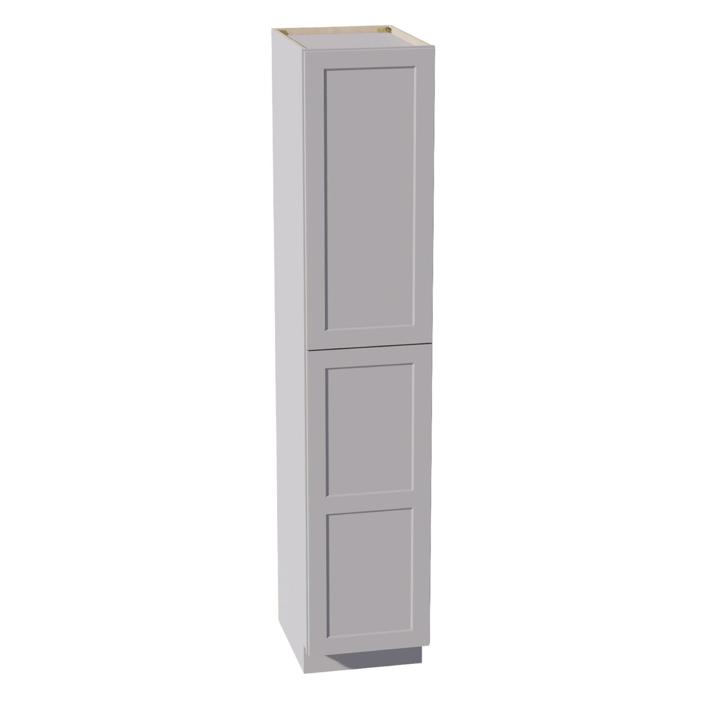 HA - TP1890: Ash Gray Shaker 18"W x 90"H x 24"D 2 Doors & 5 Shelves Tall Shelf Pantry Cabinets - NextCabinets