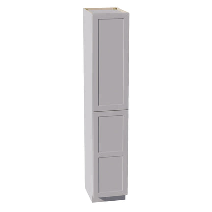 HA - TP1896: Ash Gray Shaker 18"W x 96"H x 24"D 2 Doors & 6 Shelves Tall Shelf Pantry Cabinets - NextCabinets