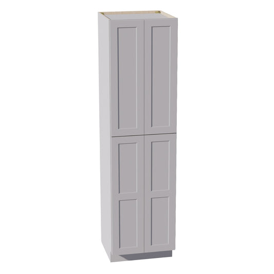 HA - TP2490: Ash Gray Shaker 24"W x 90"H x 24"D 4 Door & 5 Shelves Tall Shelf Pantry Cabinets - NextCabinets