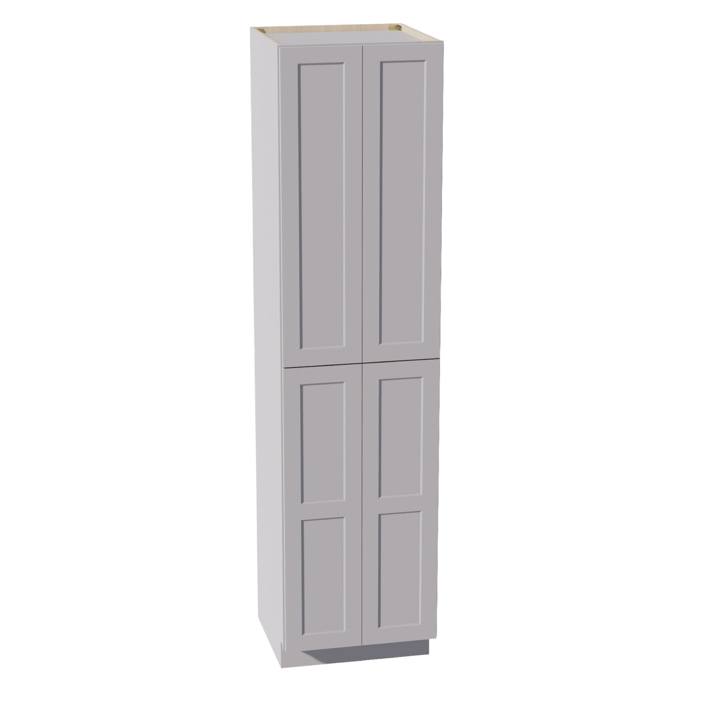 HA - TP2496: Ash Gray Shaker 24"W x 96"H x 24"D 4 Door & 6 Shelves Tall Shelf Pantry Cabinets - NextCabinets