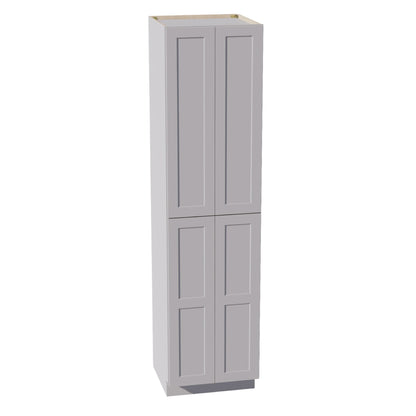 HA - TP2496: Ash Gray Shaker 24"W x 96"H x 24"D 4 Door & 6 Shelves Tall Shelf Pantry Cabinets - NextCabinets