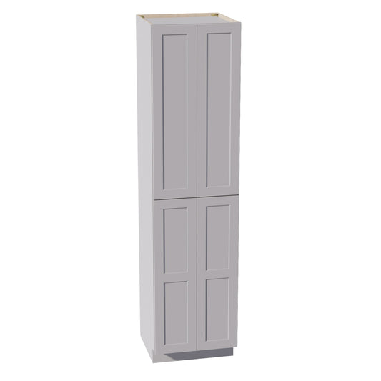 HA - TP2496: Ash Gray Shaker 24"W x 96"H x 24"D 4 Door & 6 Shelves Tall Shelf Pantry Cabinets - NextCabinets