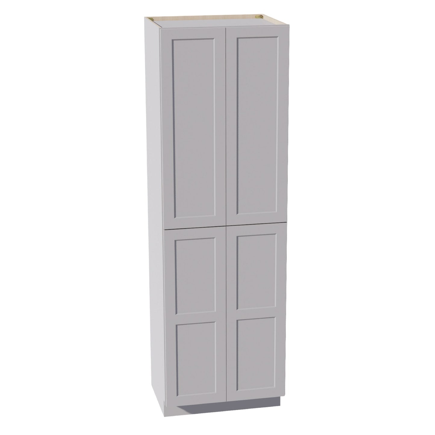 HA - TP3096: Ash Gray Shaker 30"W x 96"H x 24"D 2 Doors & 6 Shelves Tall Shelf Pantry Cabinets - NextCabinets