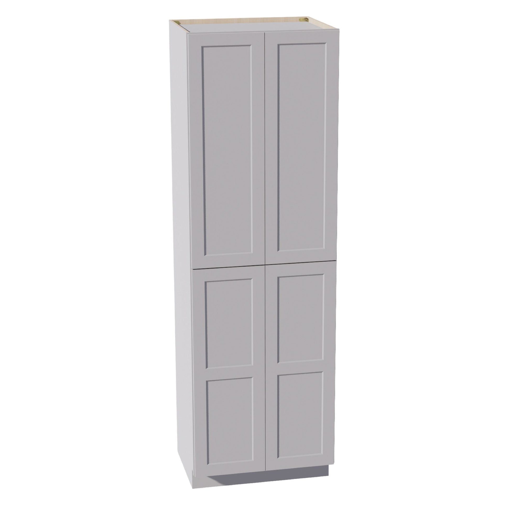 HA - TP3096: Ash Gray Shaker 30"W x 96"H x 24"D 2 Doors & 6 Shelves Tall Shelf Pantry Cabinets - NextCabinets