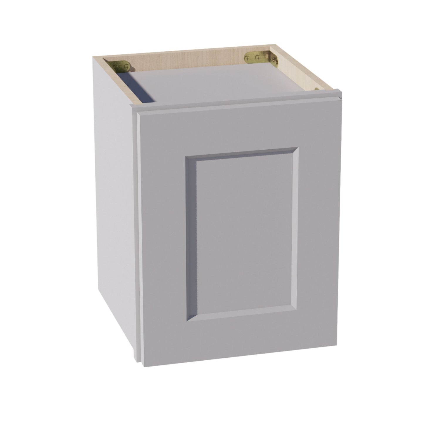 HA - W1215: Ash Gray Shaker 12"W x 15"H 1 Door Standard Wall Bridge Cabinet - NextCabinets