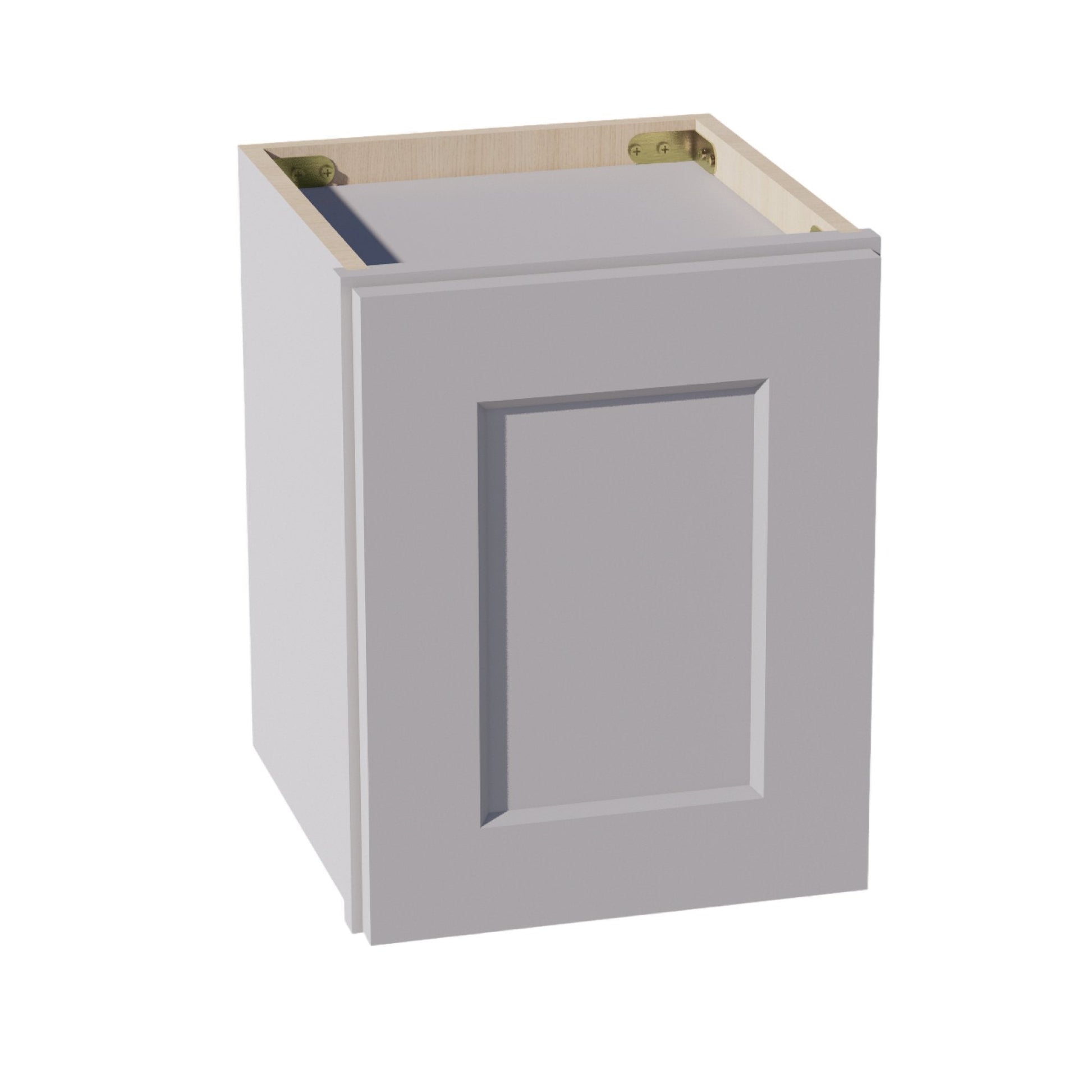 HA - W1215: Ash Gray Shaker 12"W x 15"H 1 Door Standard Wall Bridge Cabinet - NextCabinets