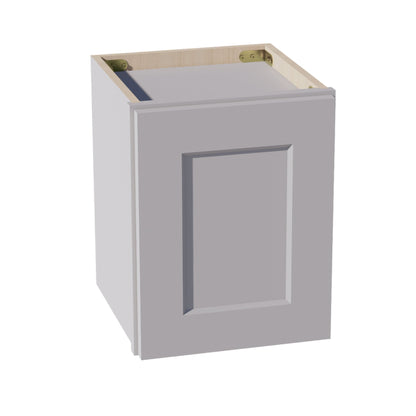HA - W1215: Ash Gray Shaker 12"W x 15"H 1 Door Standard Wall Bridge Cabinet - NextCabinets