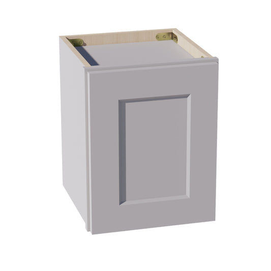 HA - W1215: Ash Gray Shaker 12"W x 15"H 1 Door Standard Wall Bridge Cabinet - NextCabinets