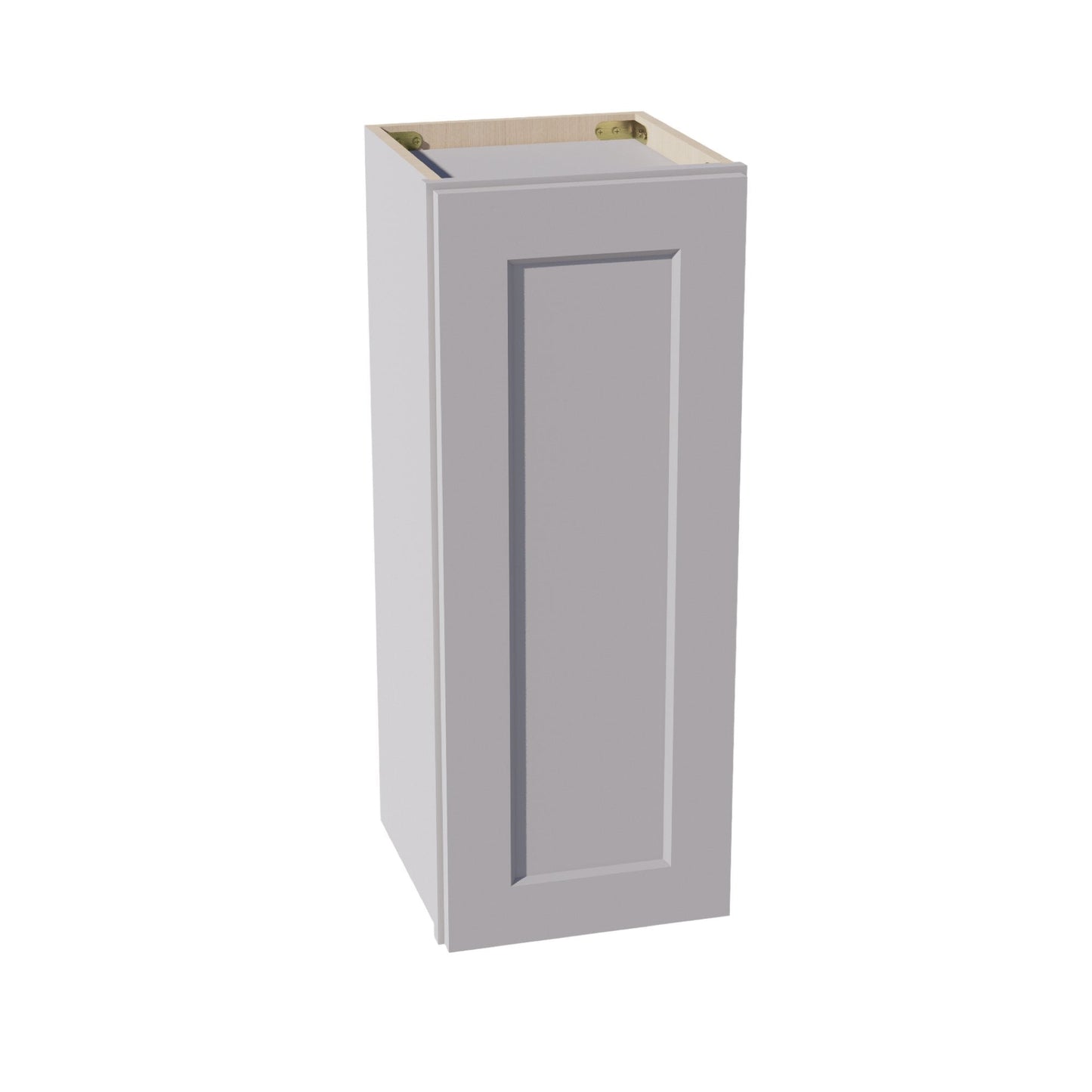HA - W1230:: Ash Gray Shaker 12"W x 30"H 1 Door & 2 Shelves Standard Wall Cabinet - NextCabinets