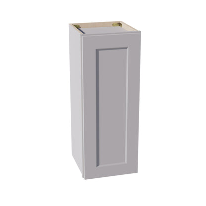 HA - W1230:: Ash Gray Shaker 12"W x 30"H 1 Door & 2 Shelves Standard Wall Cabinet - NextCabinets