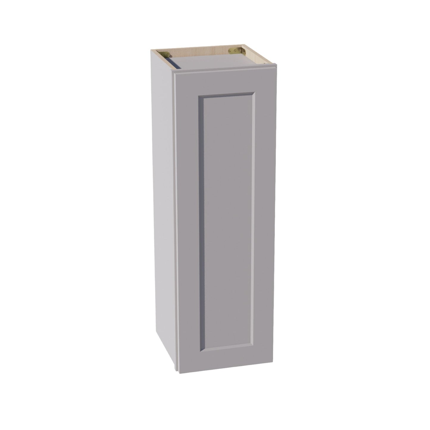 HA - W1236: Ash Gray Shaker 12"W x 36"H 1 Door & 2 Shelves Standard Wall Cabinet - NextCabinets