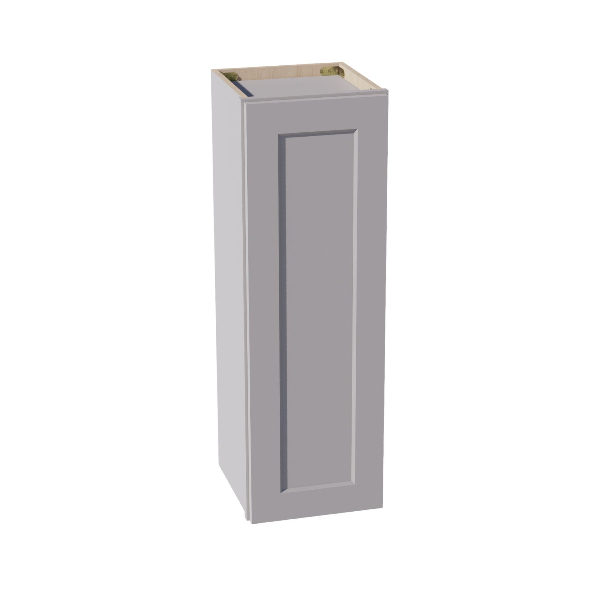 HA - W1236: Ash Gray Shaker 12"W x 36"H 1 Door & 2 Shelves Standard Wall Cabinet - NextCabinets