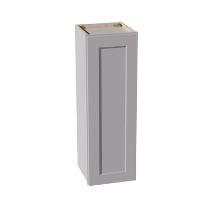 HA - W1236: Ash Gray Shaker 12"W x 36"H 1 Door & 2 Shelves Standard Wall Cabinet - NextCabinets