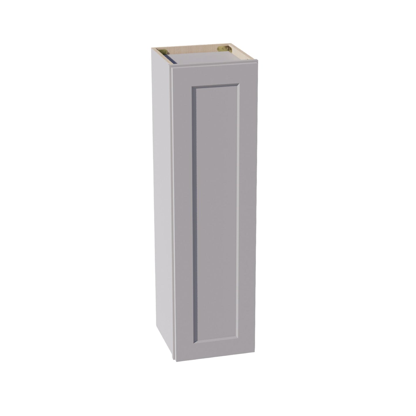 HA - W1242: Ash Gray Shaker 12"W x 42"H 1 Door & 3 Shelves Standard Wall Cabinet - NextCabinets