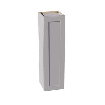 HA - W1242: Ash Gray Shaker 12"W x 42"H 1 Door & 3 Shelves Standard Wall Cabinet - NextCabinets
