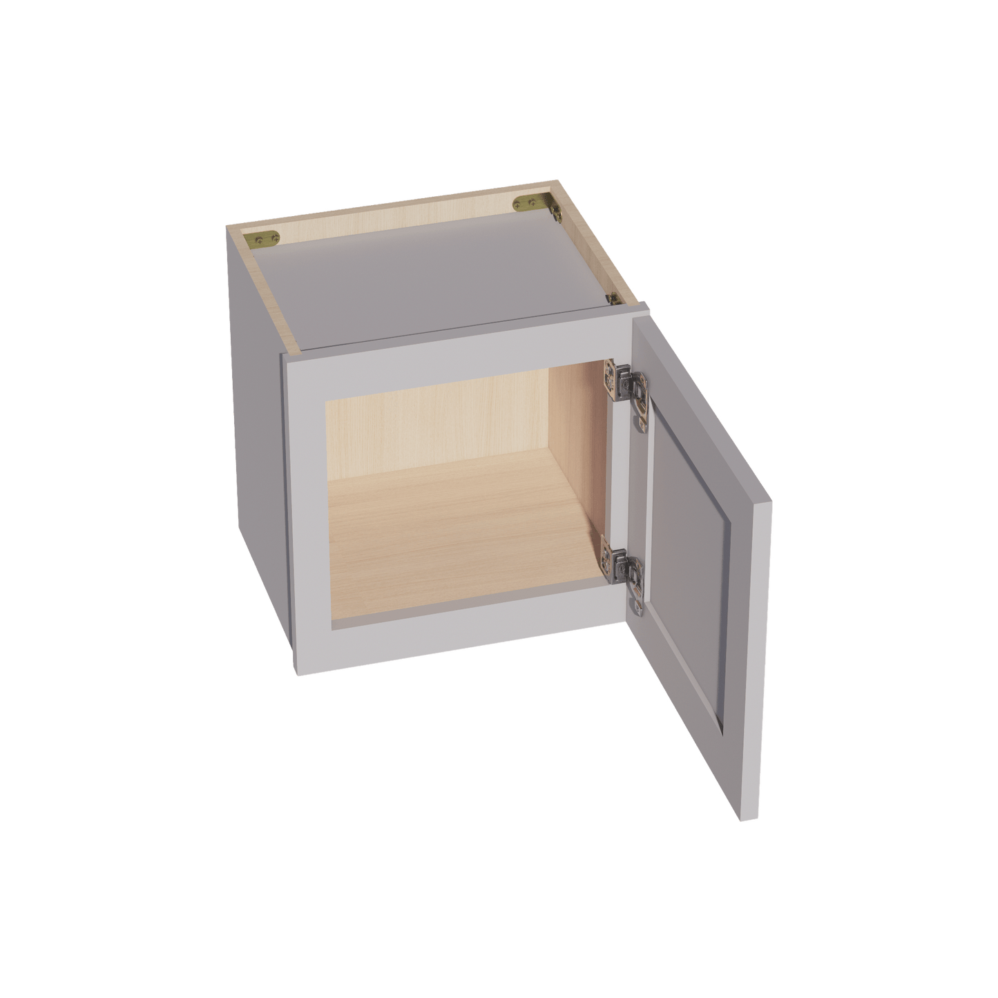 HA - W1515: Ash Gray Shaker 15"W x 15"H 1 Door Standard Wall Bridge Cabinet - NextCabinets