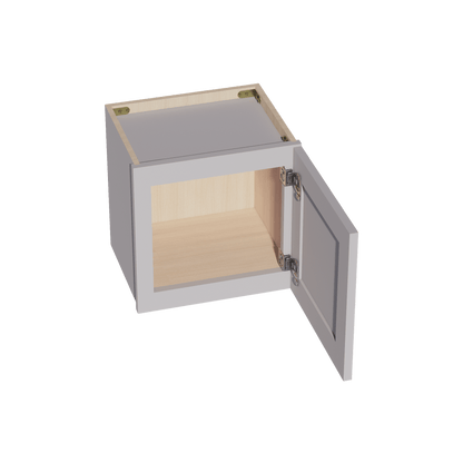 HA - W1515: Ash Gray Shaker 15"W x 15"H 1 Door Standard Wall Bridge Cabinet - NextCabinets
