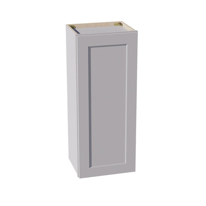 HA - W1536: Ash Gray Shaker 15"W x 36"H 1 Door & 2 Shelves Standard Wall Cabinet - NextCabinets