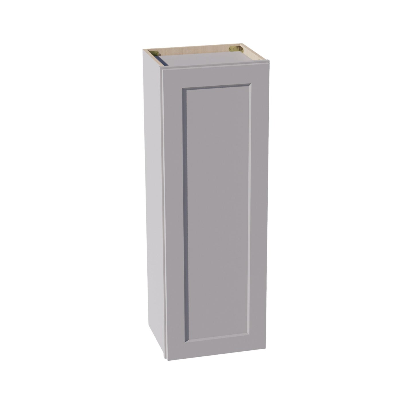 HA - W1542: Ash Gray Shaker 15"W x 42"H 1 Door & 3 Shelves Standard Wall Cabinet - NextCabinets
