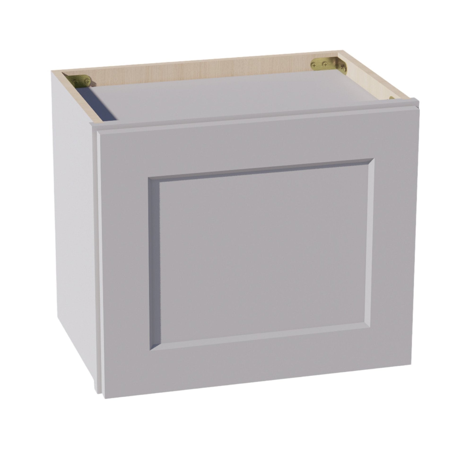 HA - W1815: Ash Gray Shaker 18"W x 15"H 1 Door Standard Wall Bridge Cabinet - NextCabinets