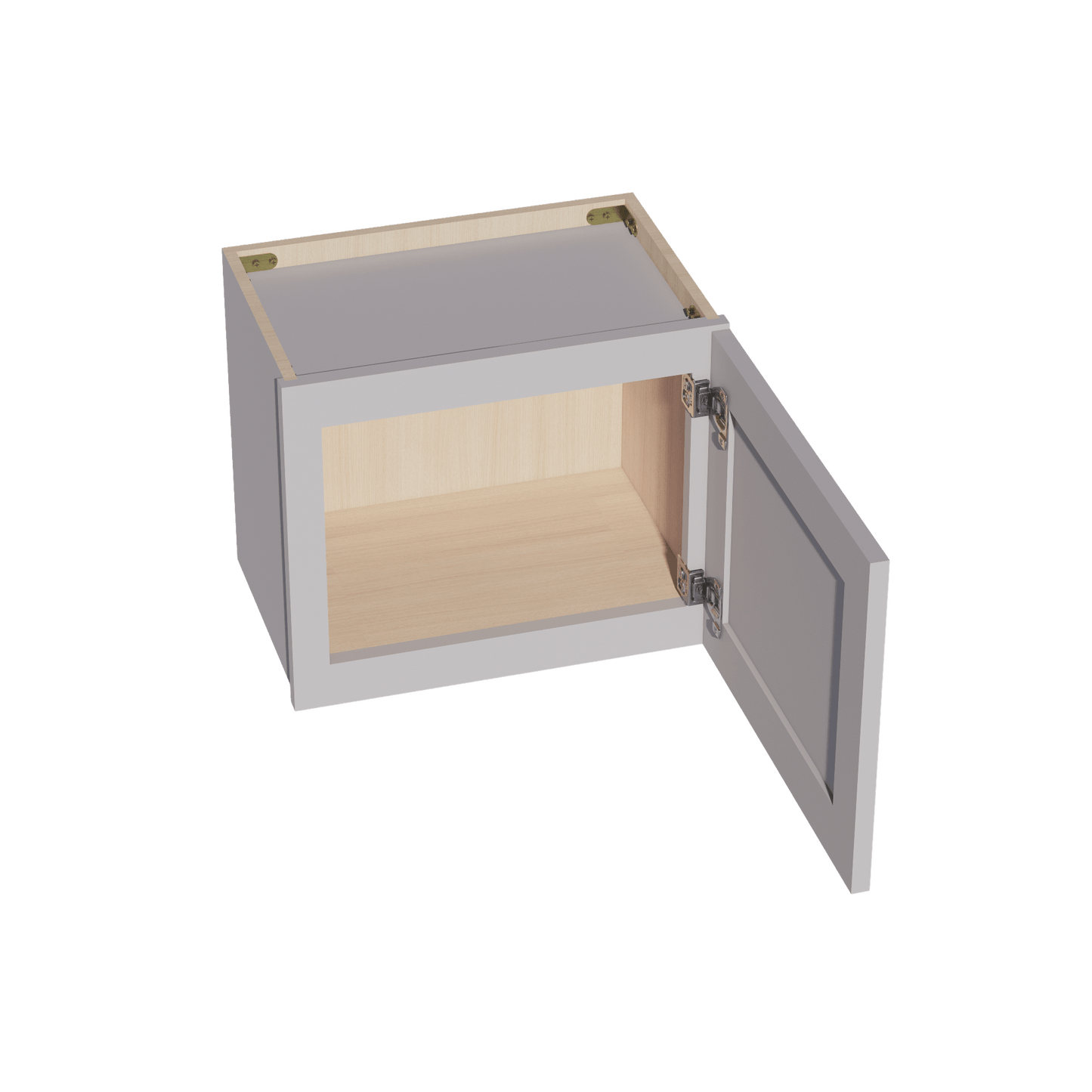 HA - W1815: Ash Gray Shaker 18"W x 15"H 1 Door Standard Wall Bridge Cabinet - NextCabinets