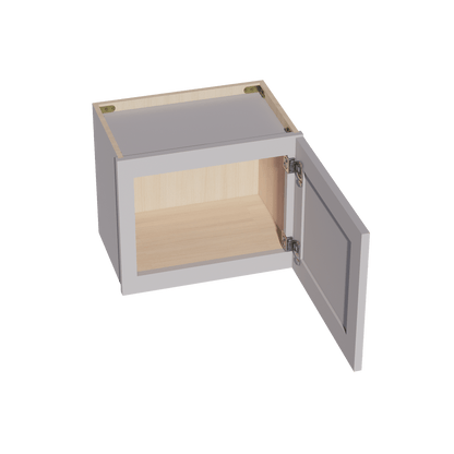 HA - W1815: Ash Gray Shaker 18"W x 15"H 1 Door Standard Wall Bridge Cabinet - NextCabinets