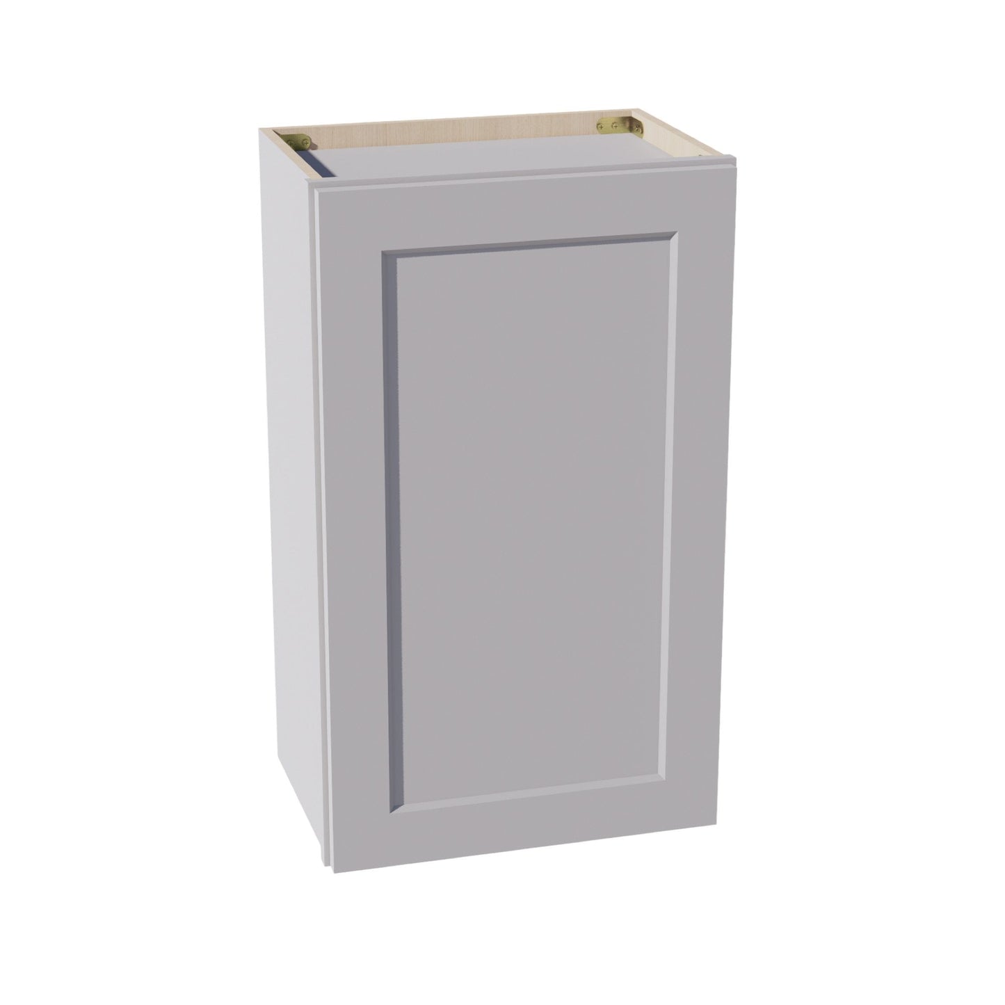 HA - W1830: Ash Gray Shaker 18"W x 30"H 1 Door & 2 Shelves Standard Wall Cabinet - NextCabinets