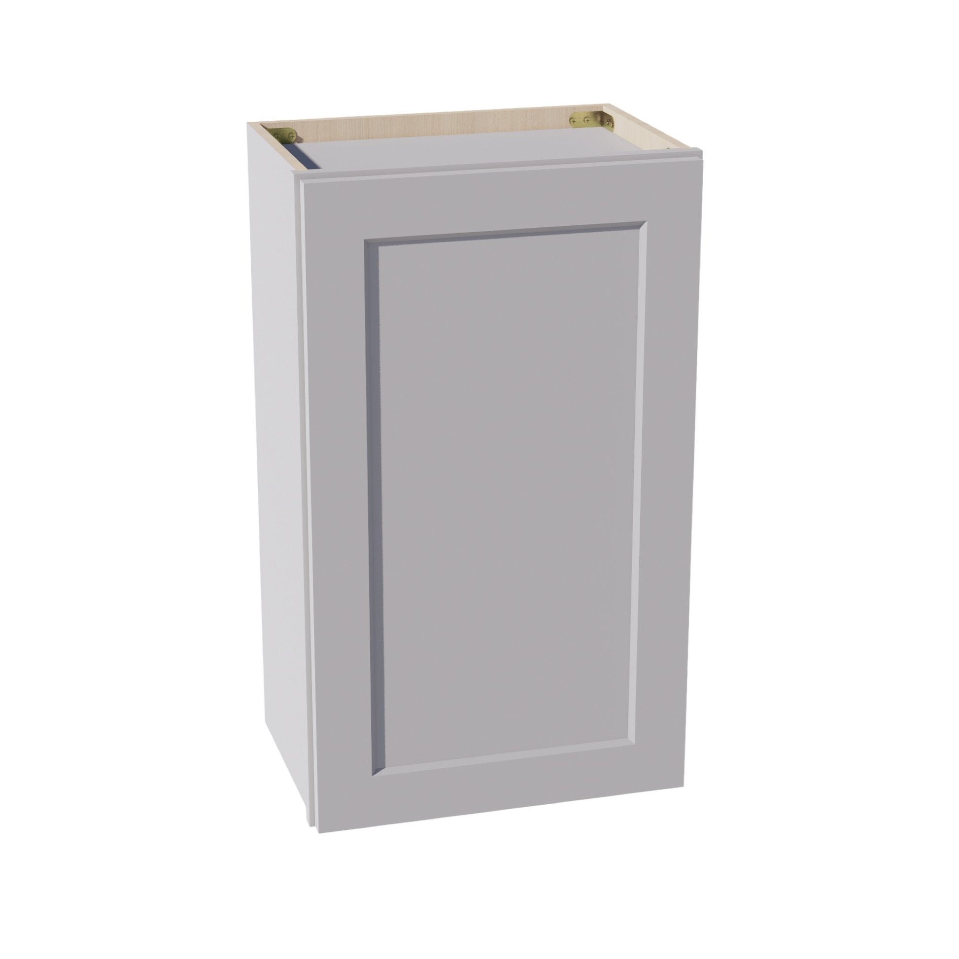 HA - W1830: Ash Gray Shaker 18"W x 30"H 1 Door & 2 Shelves Standard Wall Cabinet - NextCabinets