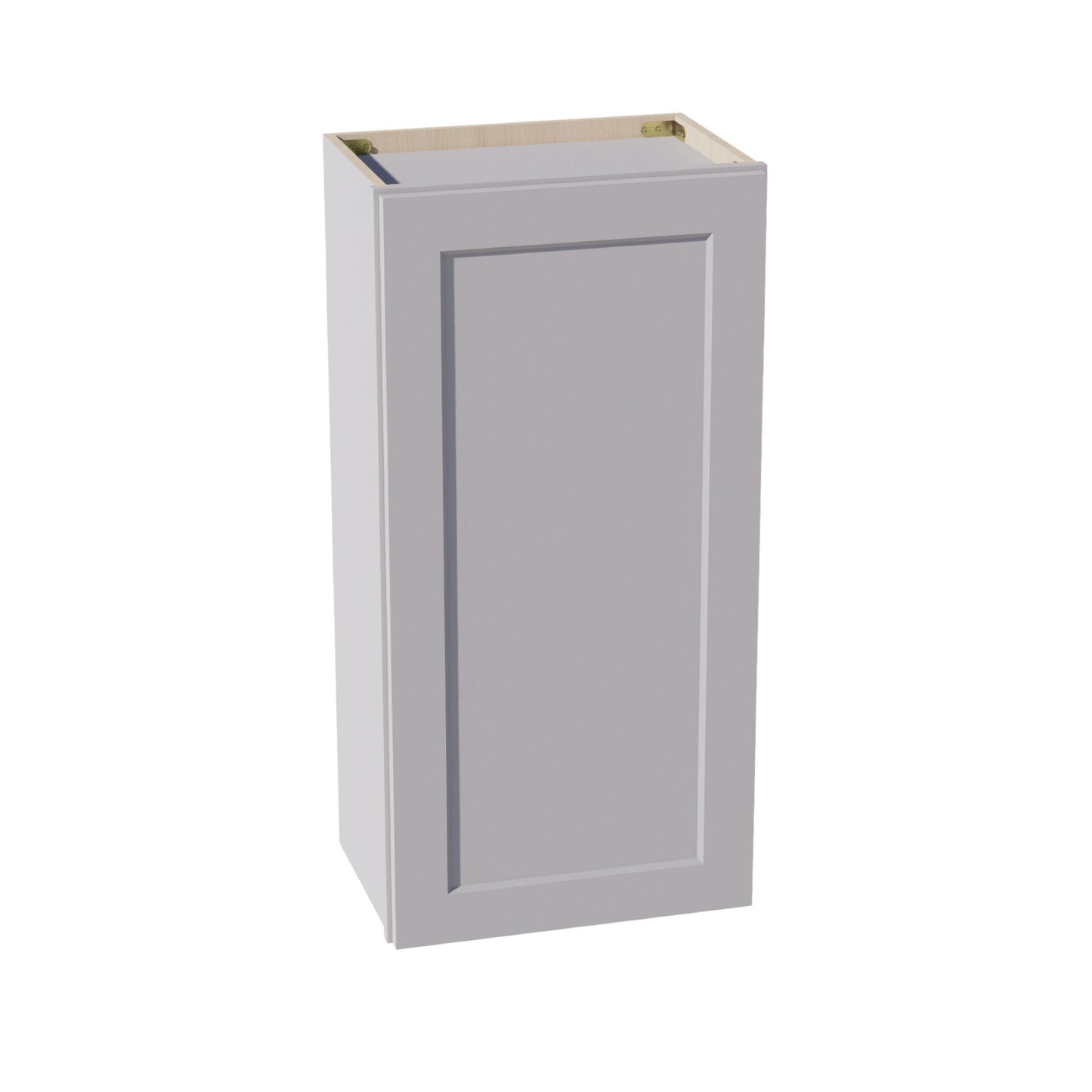 HA - W1836: Ash Gray Shaker 18"W x 36"H 1 Door & 2 Shelves Standard Wall Cabinet - NextCabinets