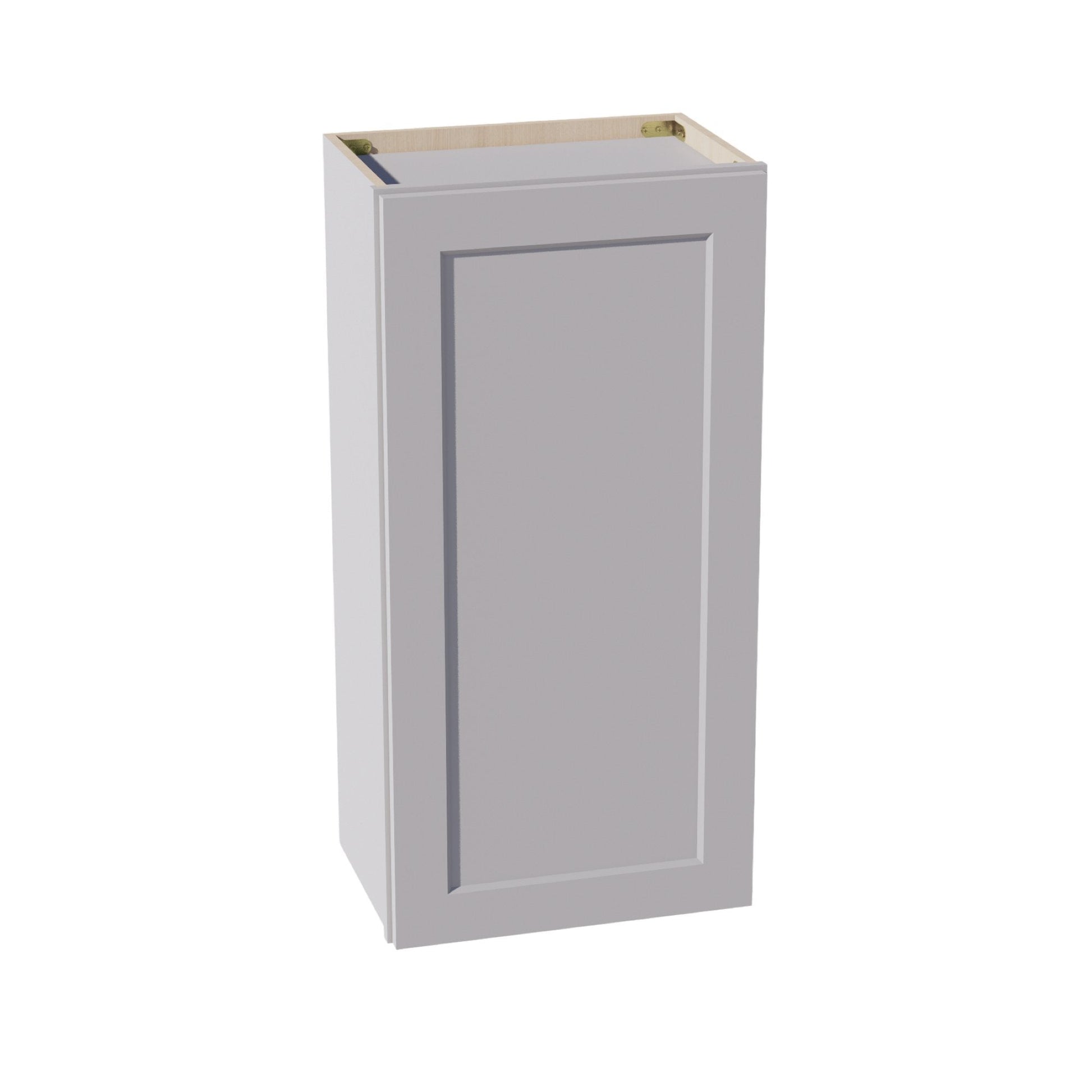 HA - W1836: Ash Gray Shaker 18"W x 36"H 1 Door & 2 Shelves Standard Wall Cabinet - NextCabinets