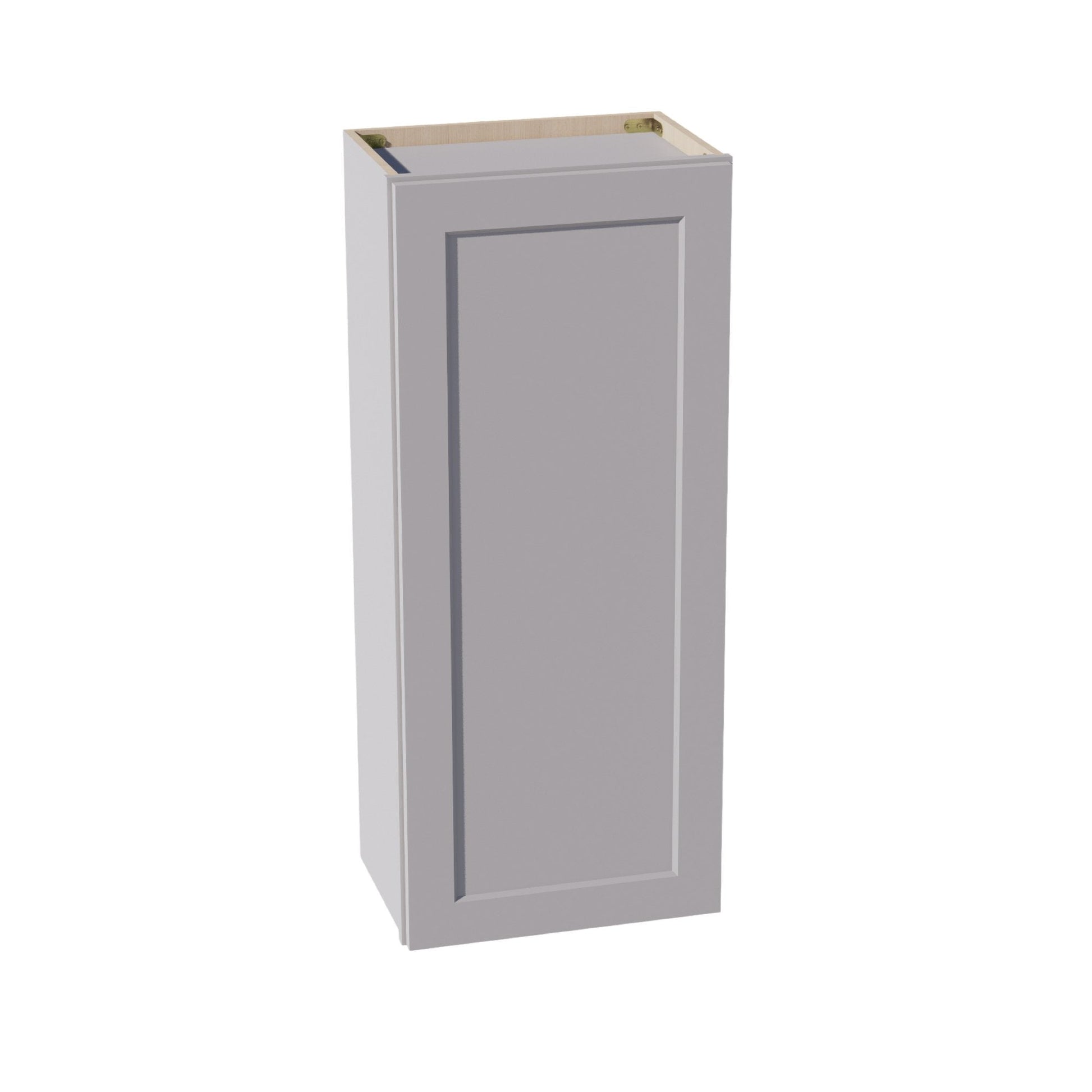 HA - W1842: Ash Gray Shaker 18"W x 42"H 1 Door & 3 Shelves Standard Wall Cabinet - NextCabinets