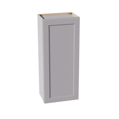 HA - W1842: Ash Gray Shaker 18"W x 42"H 1 Door & 3 Shelves Standard Wall Cabinet - NextCabinets