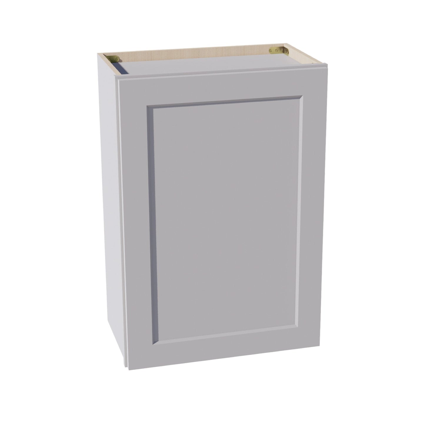 HA - W2130: Ash Gray Shaker 21"W x 30"H 1 Door & 2 Shelves Standard Wall Cabinet - NextCabinets