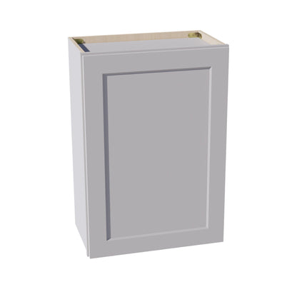 HA - W2130: Ash Gray Shaker 21"W x 30"H 1 Door & 2 Shelves Standard Wall Cabinet - NextCabinets