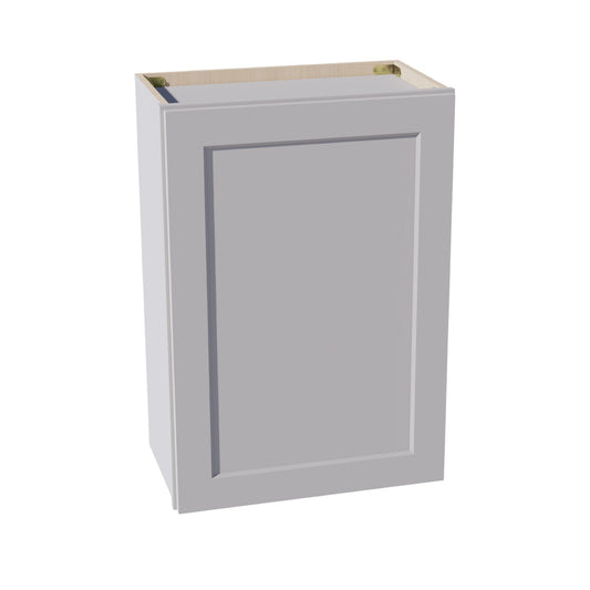 HA - W2130: Ash Gray Shaker 21"W x 30"H 1 Door & 2 Shelves Standard Wall Cabinet - NextCabinets