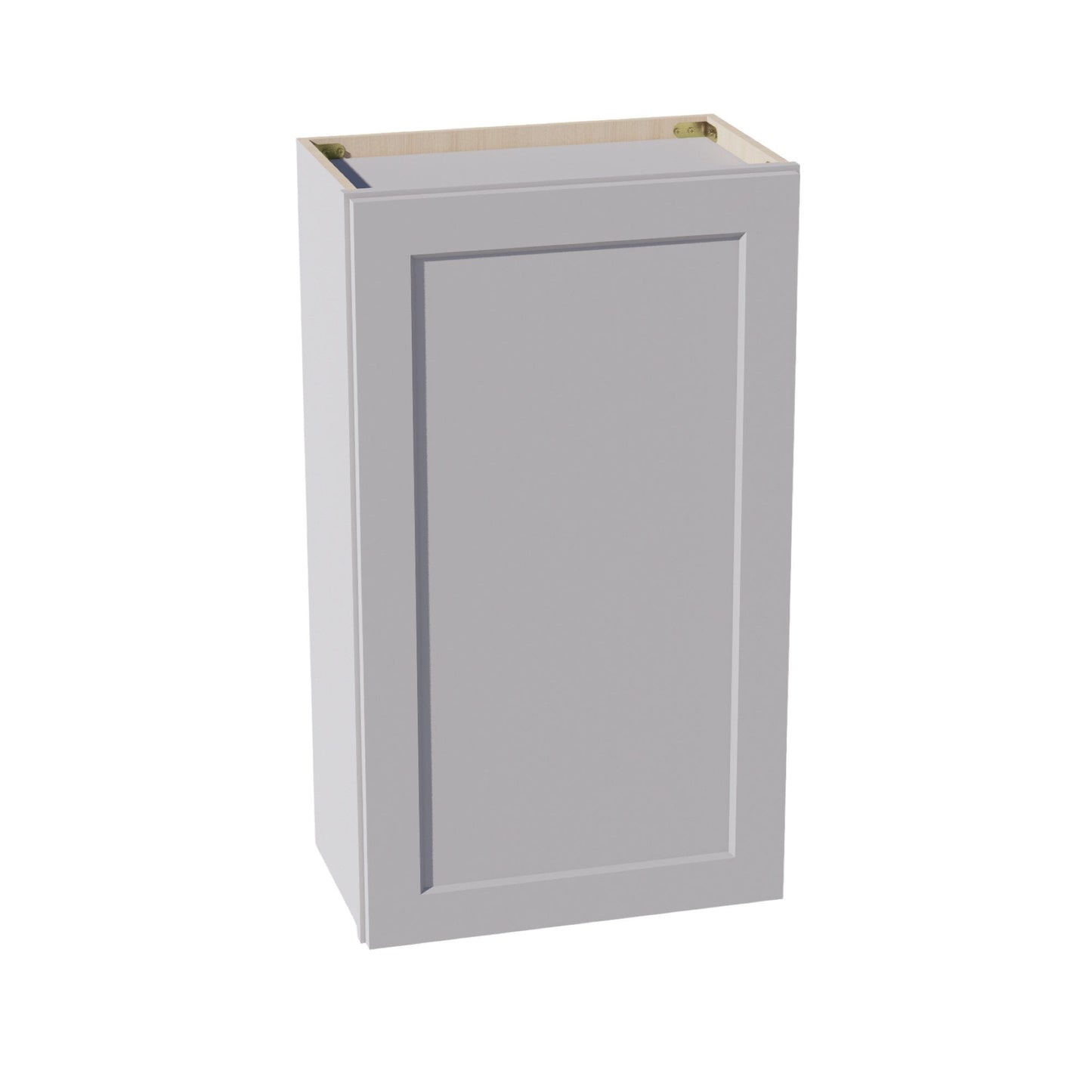 HA - W2136: Ash Gray Shaker 21"W x 36"H 1 Door & 2 Shelves Standard Wall Cabinet - NextCabinets