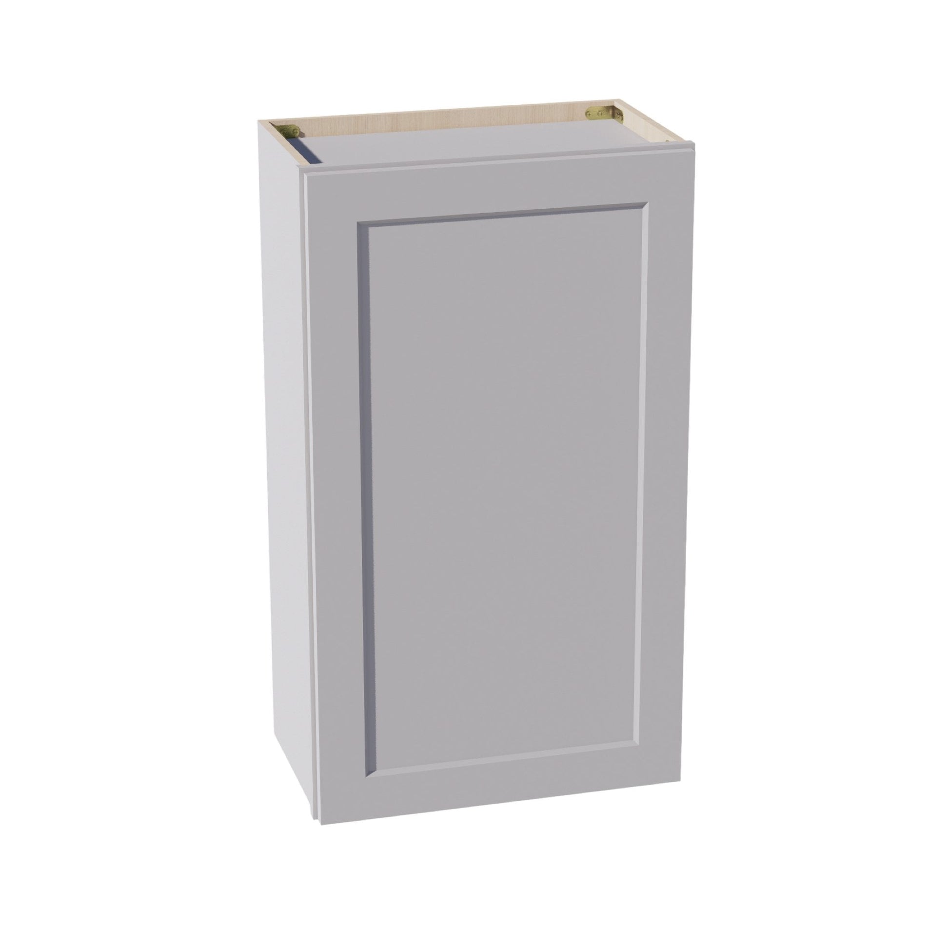 HA - W2136: Ash Gray Shaker 21"W x 36"H 1 Door & 2 Shelves Standard Wall Cabinet - NextCabinets