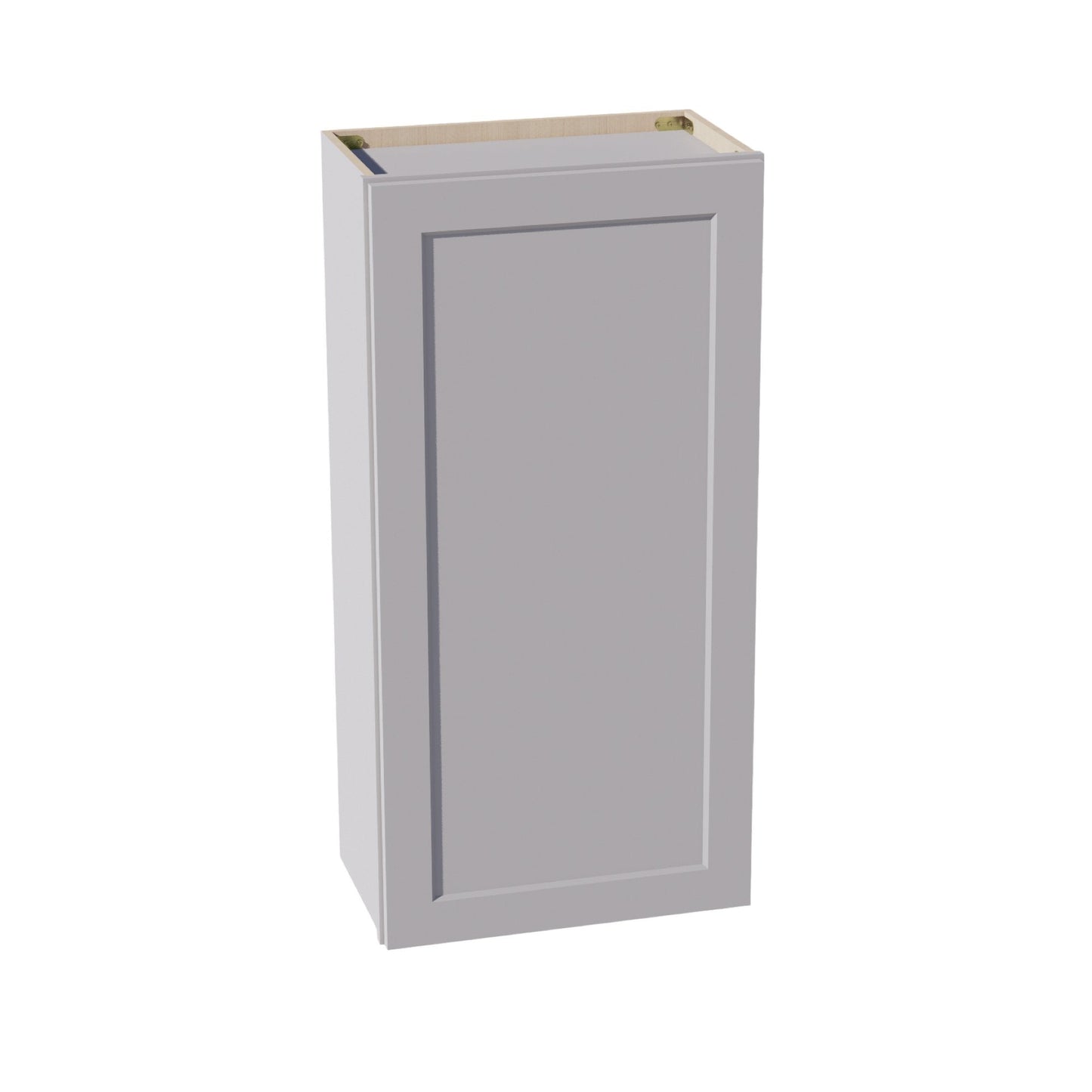 HA - W2142: Ash Gray Shaker 21"W x 42"H 1 Door & 3 Shelves Standard Wall Cabinet - NextCabinets