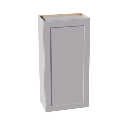 HA - W2142: Ash Gray Shaker 21"W x 42"H 1 Door & 3 Shelves Standard Wall Cabinet - NextCabinets