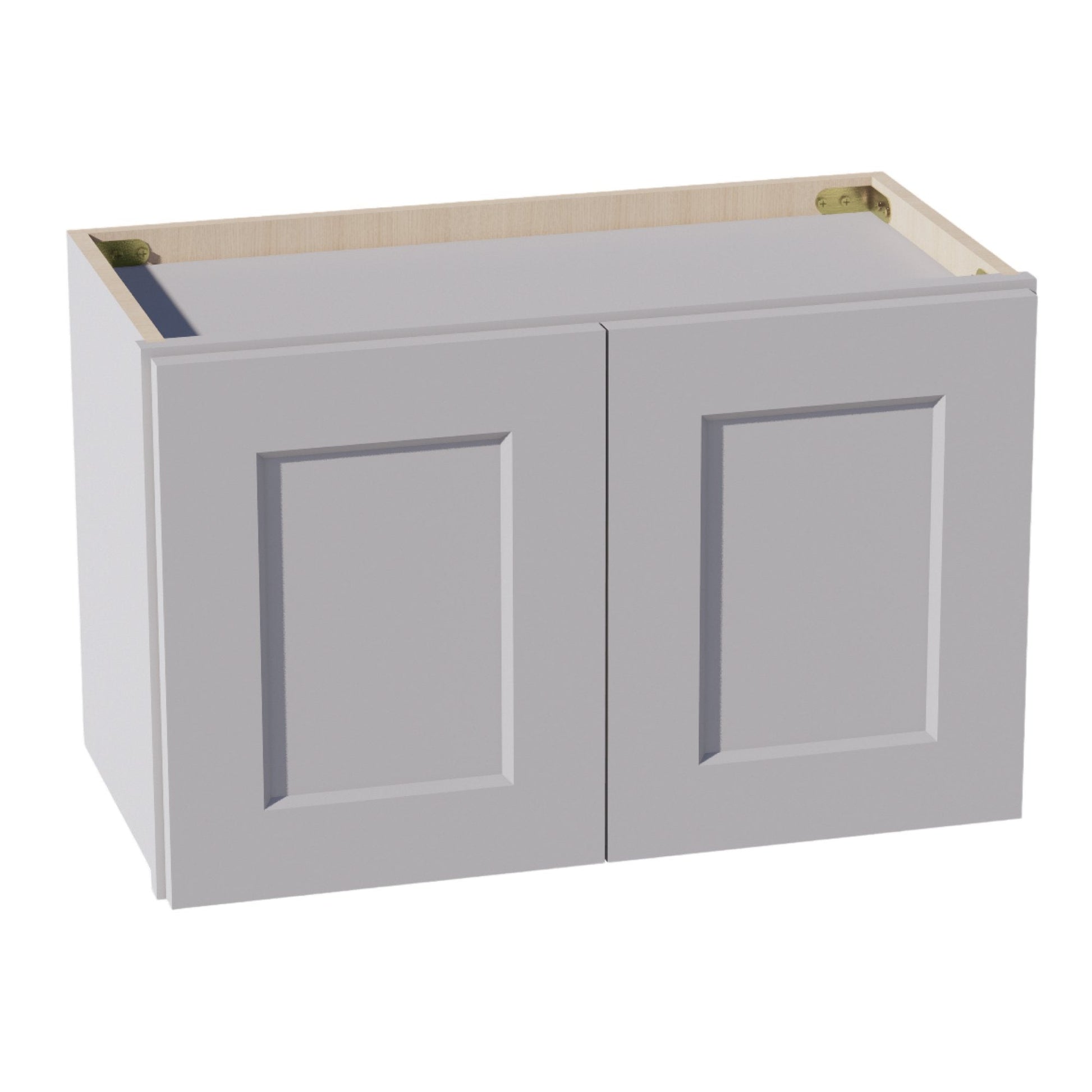 HA - W2415: Ash Gray Shaker 24"W x 15"H 2 Doors Standard Wall Bridge Cabinet - NextCabinets