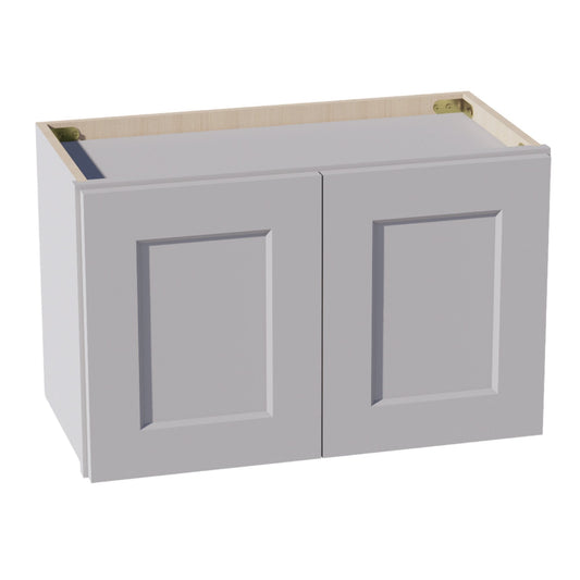 HA - W2415: Ash Gray Shaker 24"W x 15"H 2 Doors Standard Wall Bridge Cabinet - NextCabinets