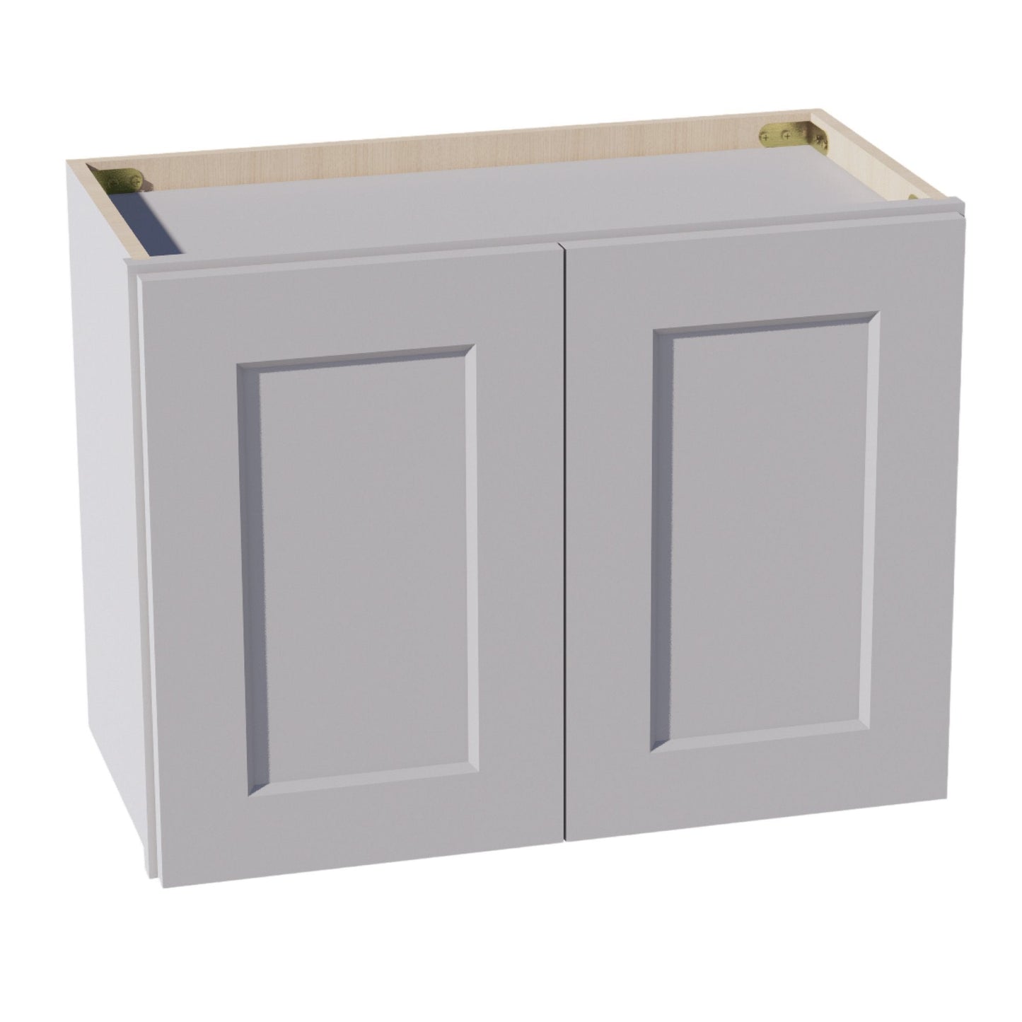 HA - W2418: Ash Gray Shaker 24"W x 18"H 2 Doors Standard Wall Bridge Cabinet - NextCabinets