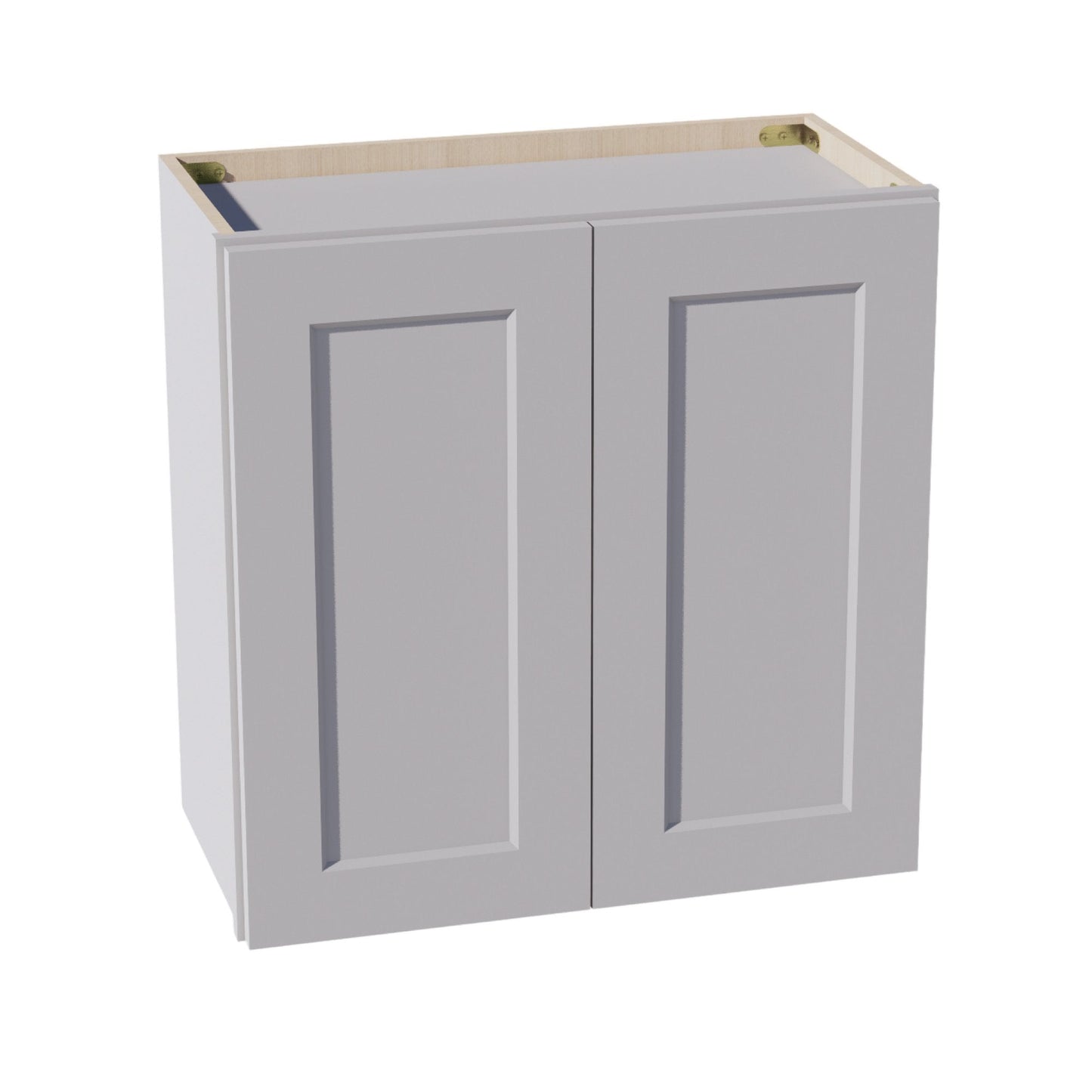 HA - W2424: Ash Gray Shaker 24"W x 24"H 2 Doors Standard Wall Bridge Cabinet - NextCabinets