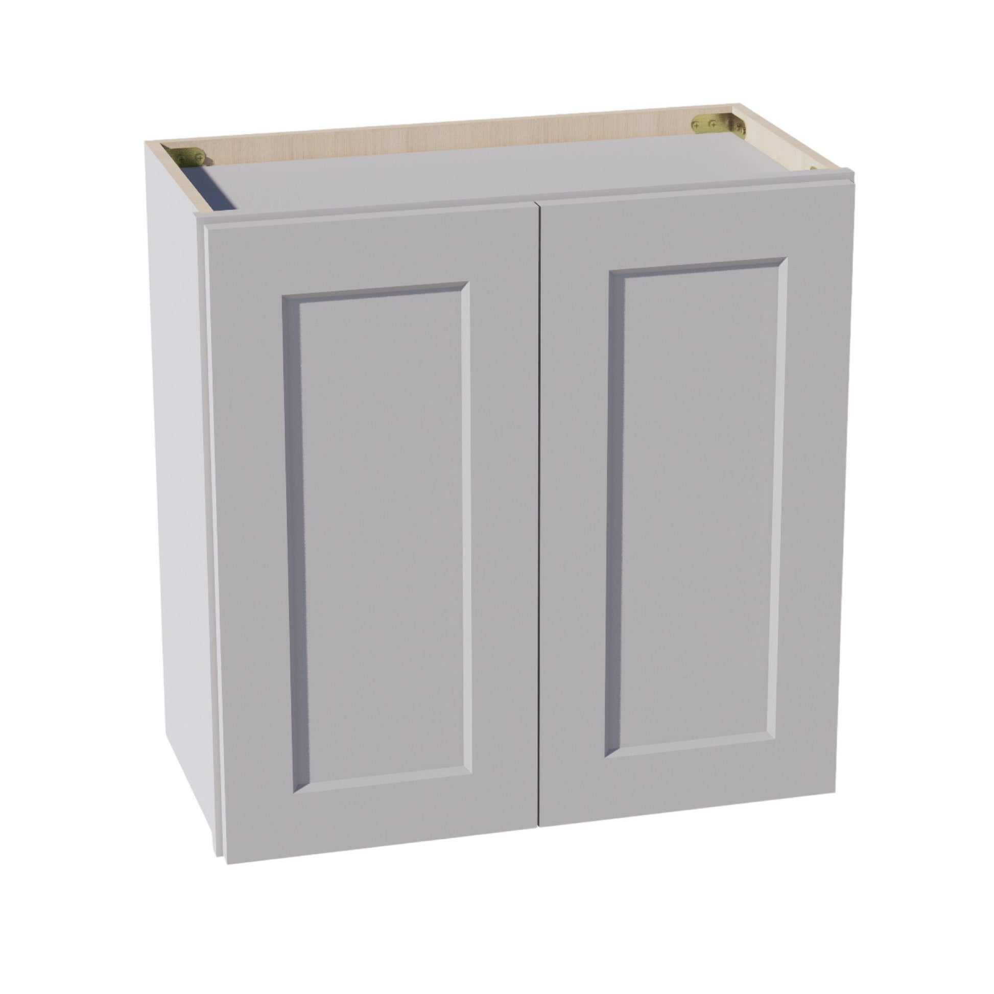 HA - W2424: Ash Gray Shaker 24"W x 24"H 2 Doors Standard Wall Bridge Cabinet - NextCabinets