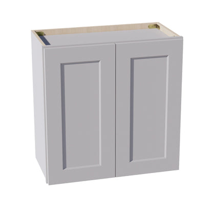 HA - W2424: Ash Gray Shaker 24"W x 24"H 2 Doors Standard Wall Bridge Cabinet - NextCabinets