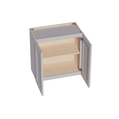 HA - W2424: Ash Gray Shaker 24"W x 24"H 2 Doors Standard Wall Bridge Cabinet - NextCabinets