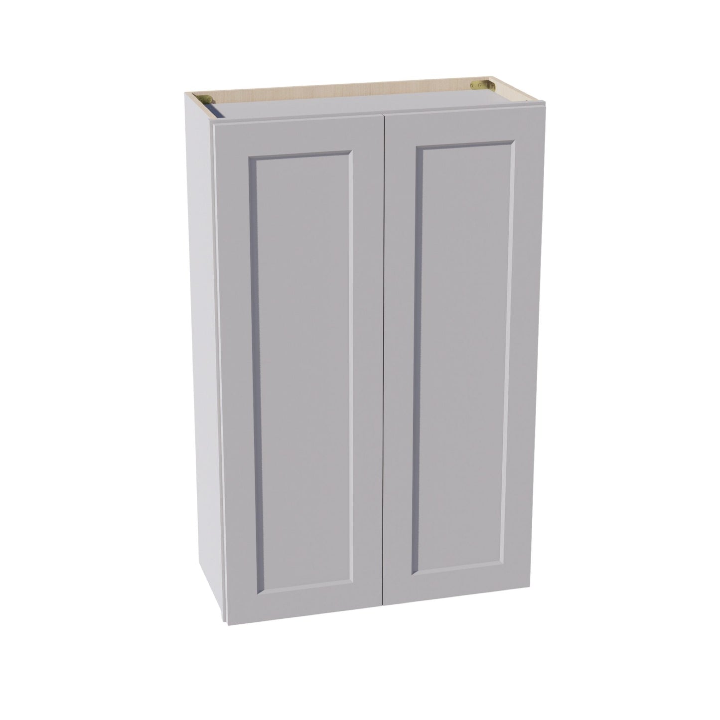 HA - W2742: Ash Gray Shaker 27"W x 42"H 2 Doors & 3 Shelves Standard Wall Cabinet - NextCabinets