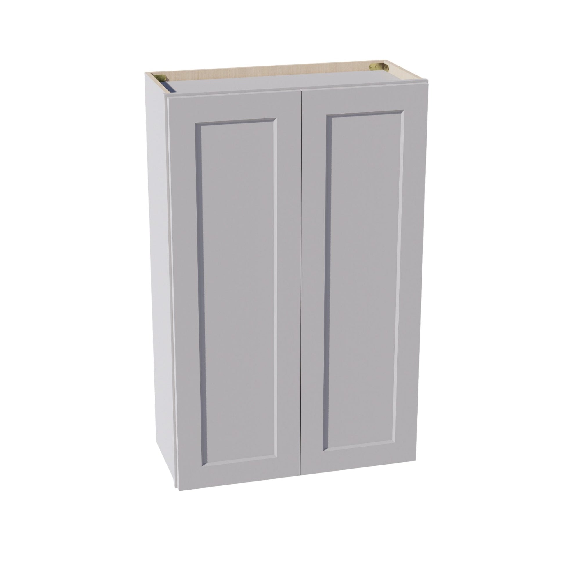 HA - W2742: Ash Gray Shaker 27"W x 42"H 2 Doors & 3 Shelves Standard Wall Cabinet - NextCabinets