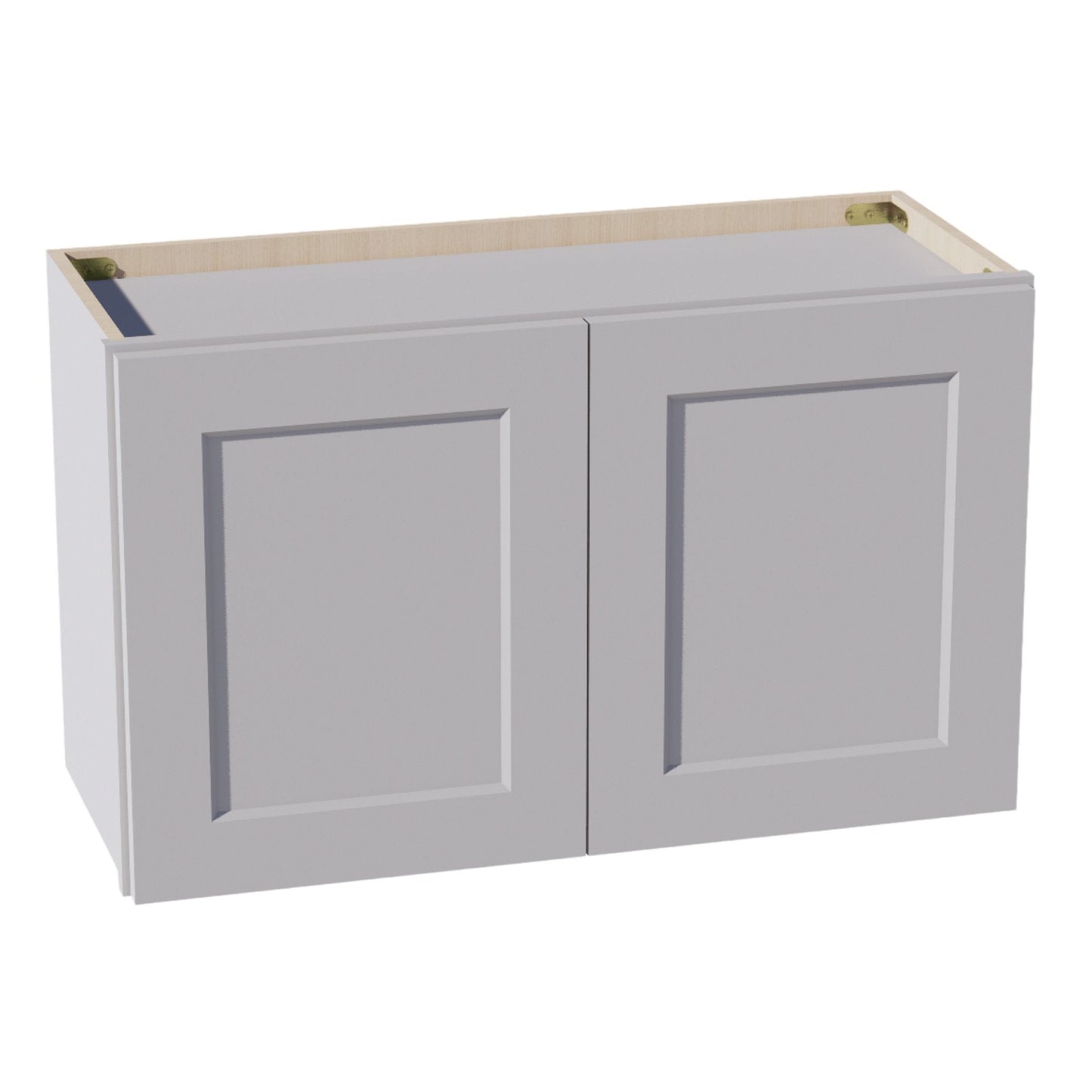 HA - W3018: Ash Gray Shaker 30"W x 18"H 2 Doors Standard Wall Bridge Cabinet - NextCabinets