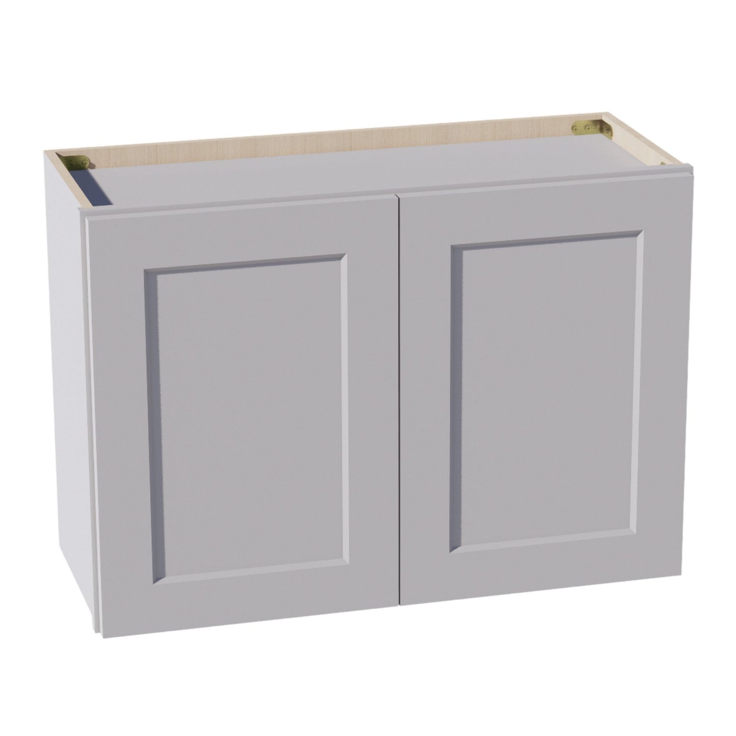 HA - W3021: Ash Gray Shaker 30"W x 21"H 2 Doors Standard Wall Bridge Cabinet - NextCabinets